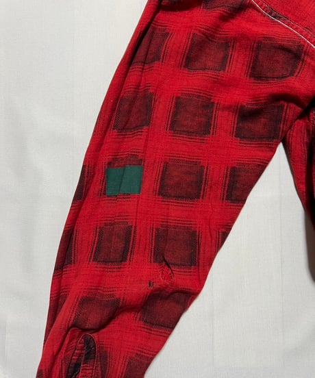 60's RED RAM Print Flannel Shirts