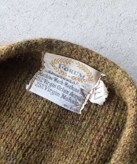 60-70's FORUM Mohair Cardigan L