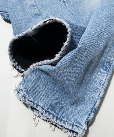 90's Carhartt Crashed Fleece Liner Denim Pants 34×34
