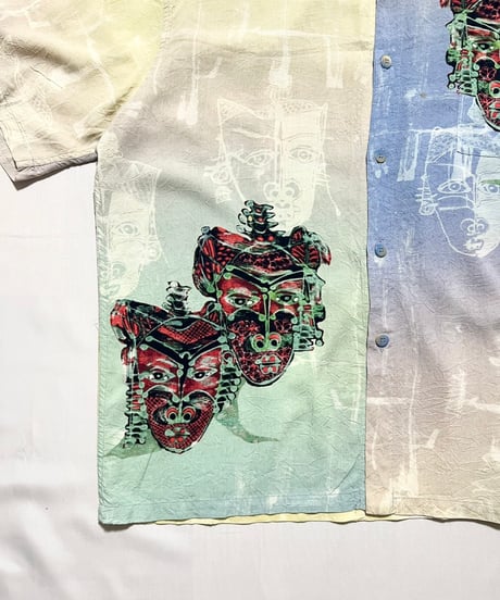 80-90's Jams World Spun-Crushed Rayon Hawaiian Shirts XL