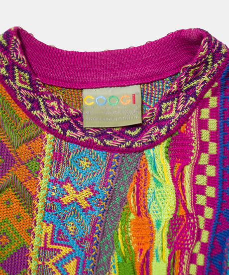 00's COOGI 3D Cotton Sweater M