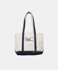 80-90's L.L. Bean Canvas Tote Bag "S&C"