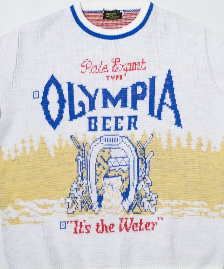 80's Imperial "Olympia Beer" Knit Sweater XL