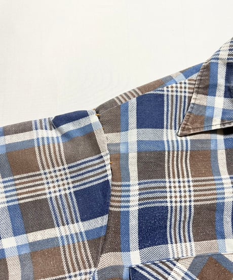 70's SEARS Fieldmaster Print Flannel Shirts M
