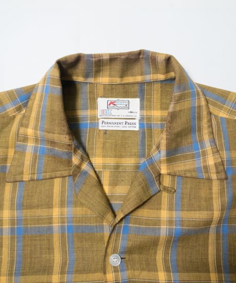 60's Kmart Permanent Press Check Shirts M
