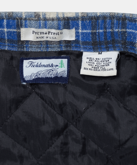 90's Fieldmaster Quilting Nel Check Shirts M