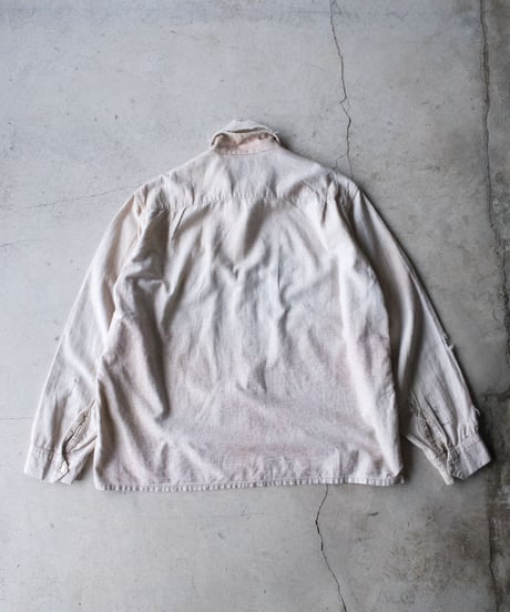 50's Suede Flannel Open Collar Check Shirts Boro L