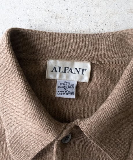 90's ALFANI Merino Wool Polo XL