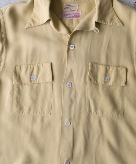 60's Jayson  Cotton/Rayon Loop Collar Shirts L