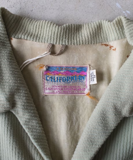 50's CALIFORNIAN Corduroy Shirts Jacket M