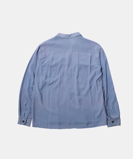 50's Daily Double Open Collar Rayon Shirts M