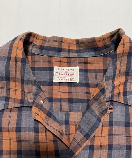 50's~ Town Craft OC Check Shirts L