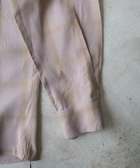 60's Da Vinci Shadow Check Shirts M