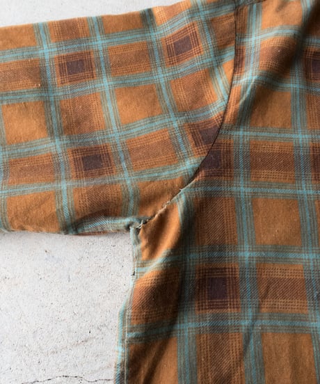 60-70's Penney's Towncraft Print Flannel Shirts L