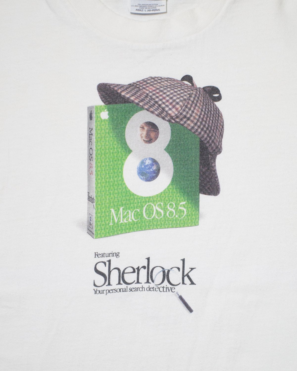 トモン　Sherlock Mac OS 8 Tシャツ XL vintage 1990's Apple Mac OS 8.5 tee “Sherlock” | NOIR ONLINE