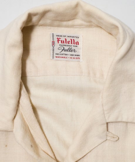 50-60's Fulella? Cotton/ Wool Mixed O/C Shirts M
