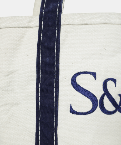 80-90's L.L. Bean Canvas Tote Bag "S&C"