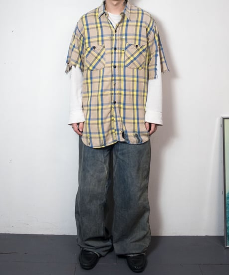 60's PILGRIM Flannel Shirts Boro L