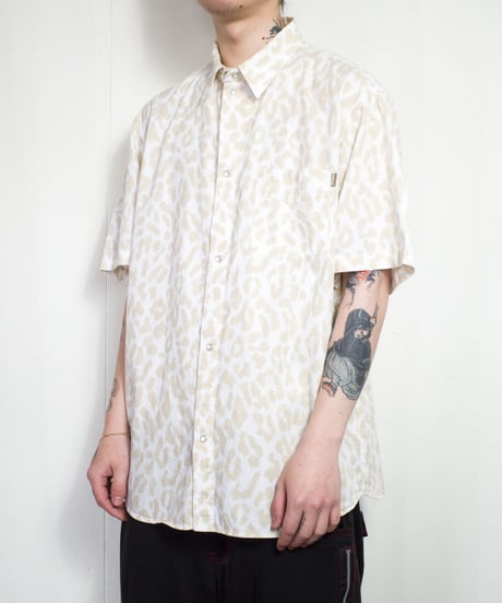 Stussy Polkadot Leopard Patterned S/S Shirts XL