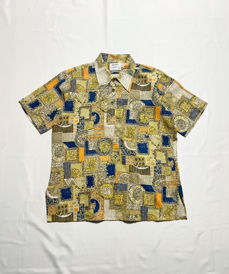 70's Arrow Casual Wear "GETAWAY" Half Button Shirts L