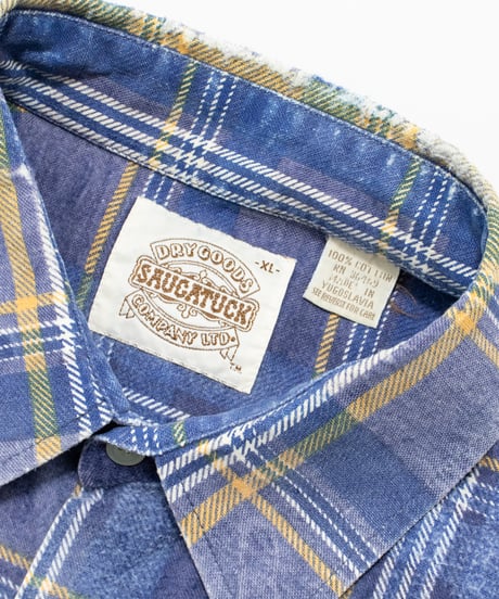 90's SAUCATUCK Print Flannel Shirts XL