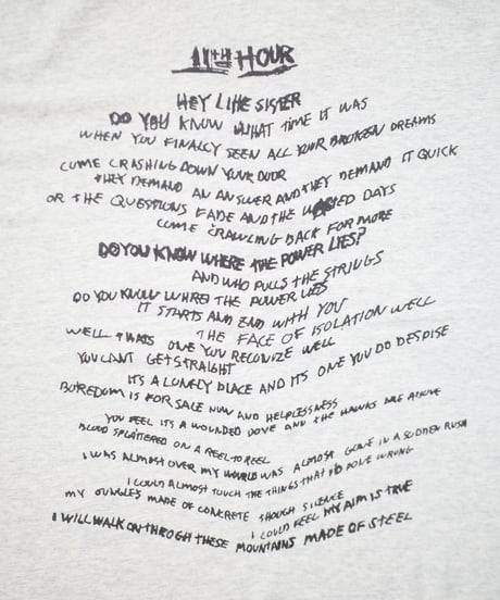 90's Rancid "The 11th Hour" S/S T-Shirts XL