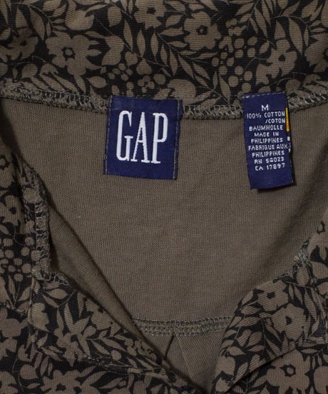 90's GAP Botanical Patterned S/S Shirts M