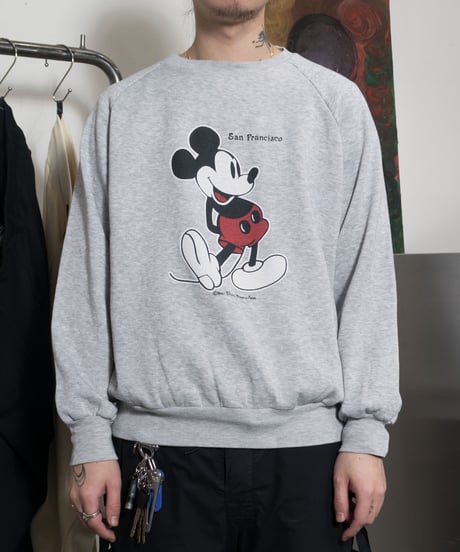 80-90's Walt Disney Production "Mickey Mouse" Crewneck Sweatshirts
