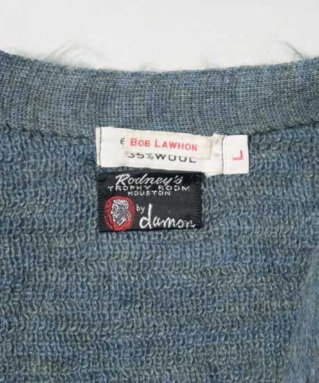 50-60's Mohair V-Neck Sweater L