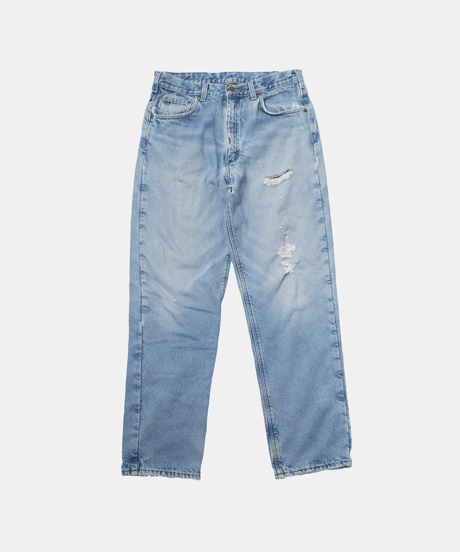 90's Carhartt Crashed Fleece Liner Denim Pants 34×34