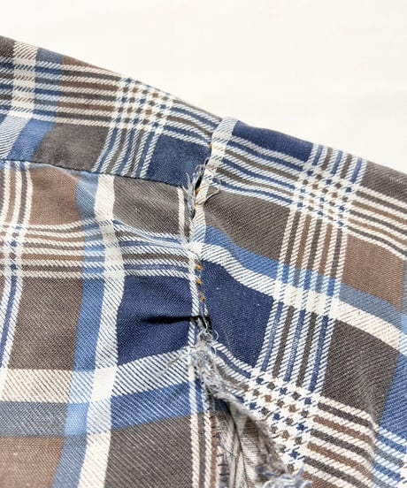 70's SEARS Fieldmaster Print Flannel Shirts M