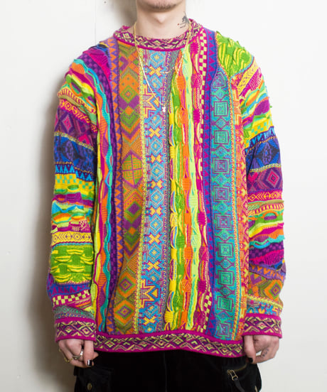 00's COOGI 3D Cotton Sweater M