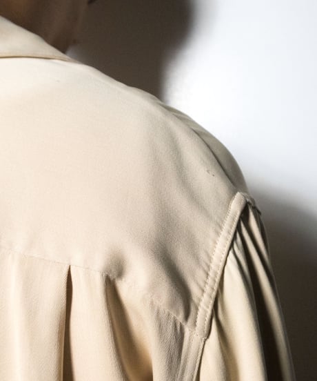 50-60's Made in California Rayon Open Collar Shirts L
