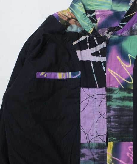 Jewels Abstract Patterned Reversible Zip-up Jacket M