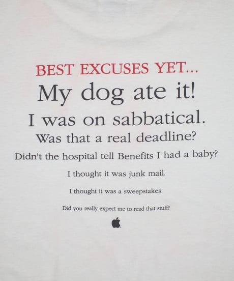80-90's Apple "Benefits Helpdesk " XL
