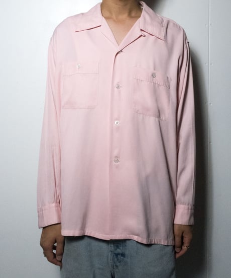 50's Mac phergus Rayon Open Collar Shirts XL