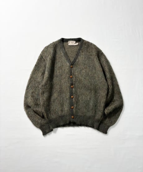 60's TOWNE and KING Mohair Cardigan "Shaggy!!!"