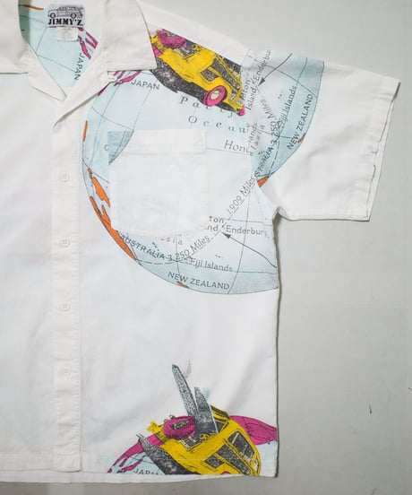 90's JIMMY'Z Earth Patterned O/C Shirts M