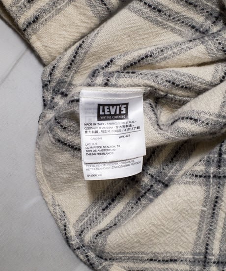 Italy Made Levi's Jacquard Check Shirts XL