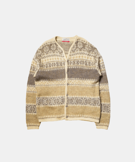 60's Jantzen Wool / Mohair Mixed Stripe Cardigan L