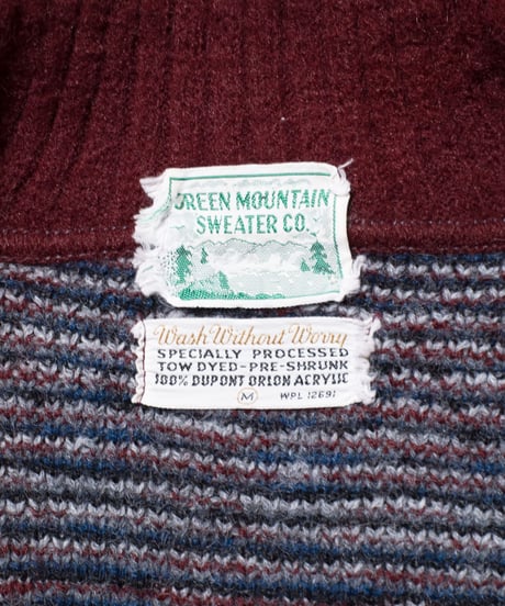 50-60's Green Mountain Sweater Co. Zip-up Acrylic Cardigan M