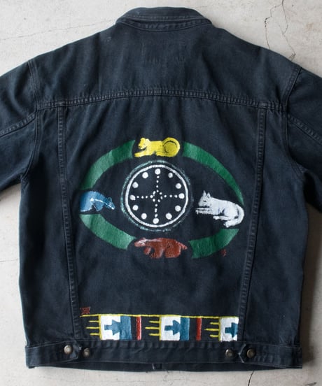 90's UNIONBAY Hand Painted Trucker Jacket M