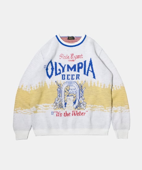 80's Imperial "Olympia Beer" Knit Sweater XL