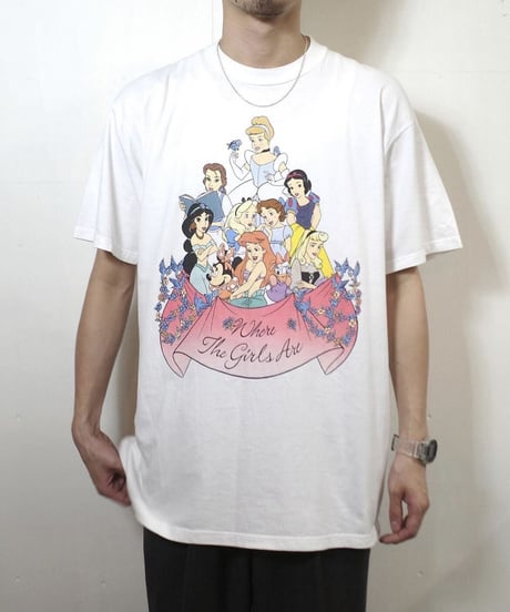 90's The Walt Disney "Where the Girls Are" S/S T-shirts XL