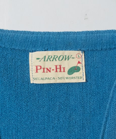 60-70's Arrow Pin-Hi Alpaca Cardigan L