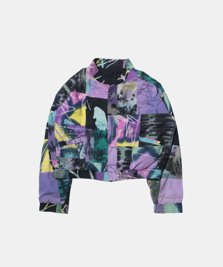 Jewels Abstract Patterned Reversible Zip-up Jacket M