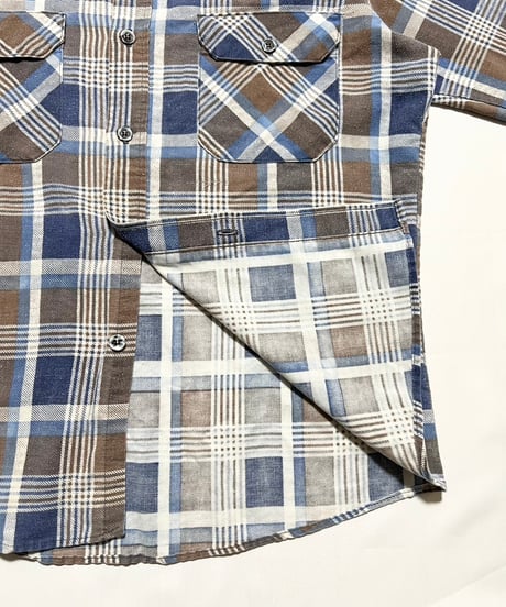 70's SEARS Fieldmaster Print Flannel Shirts M