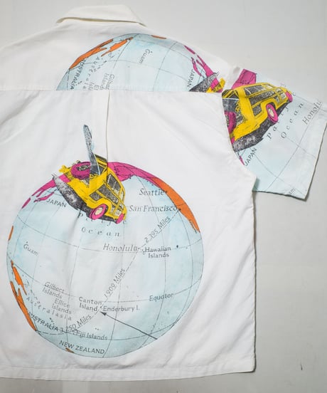 90's JIMMY'Z Earth Patterned O/C Shirts M