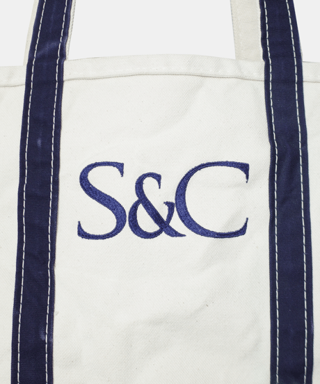 80-90's L.L. Bean Canvas Tote Bag "S&C"