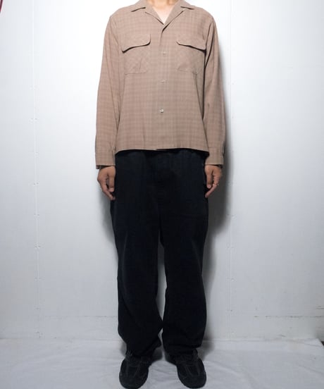 60's Van Heusen Open Collar Rayon Shirts M